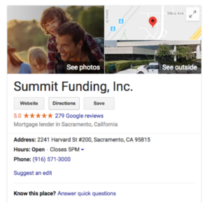 SummitFunding Google