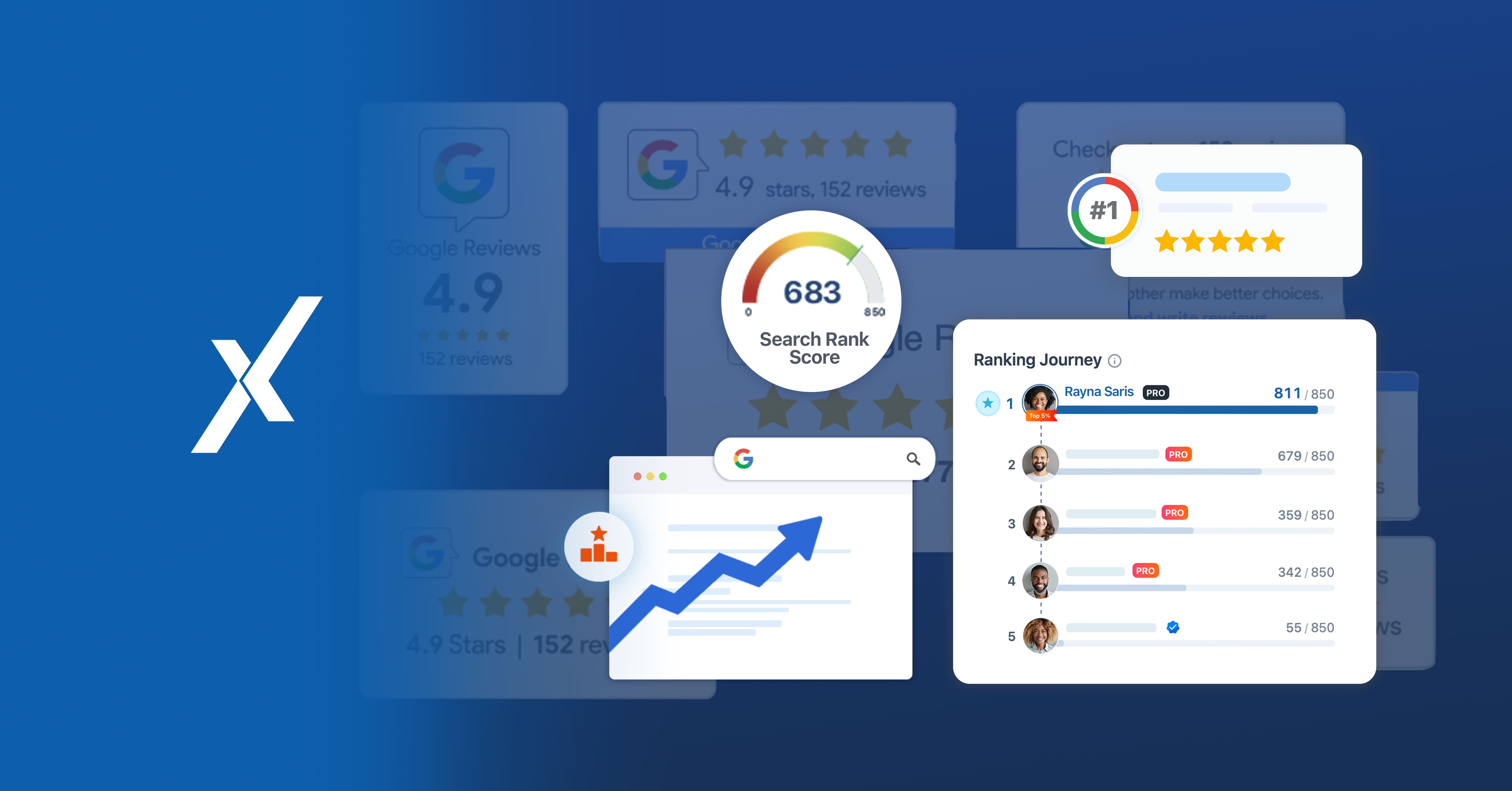 Double Dark Blue Title